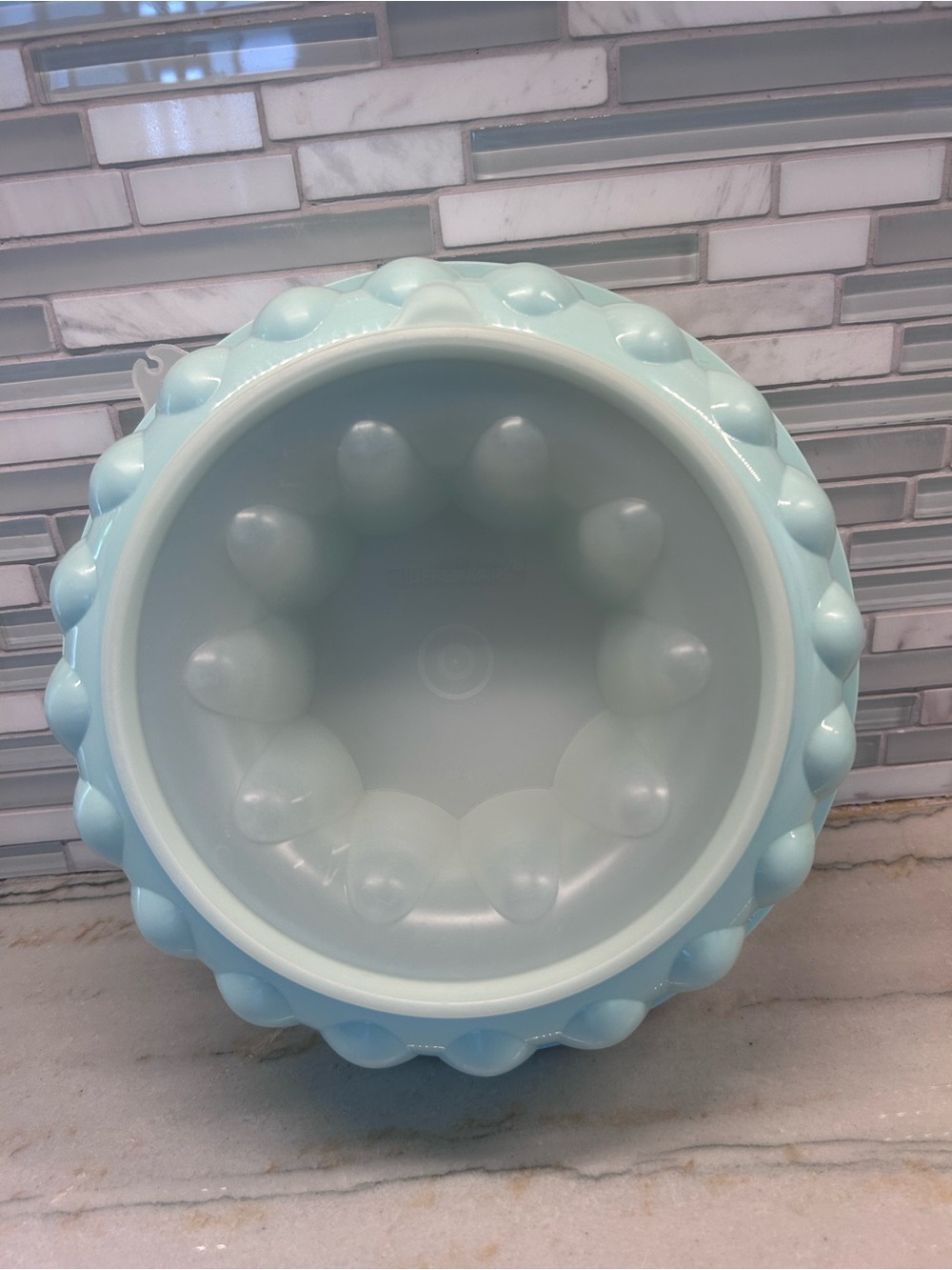 Tupperware Jel Ring Mold 1.5 L/ 6 Cups Light Blue Jello Mold
